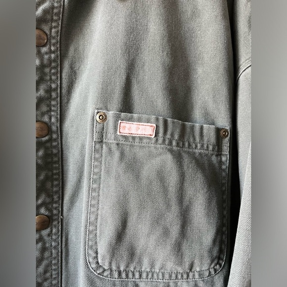 Vintage Carhartt Flannel-Lined Green Shirt Jacket - Picture 3 of 11